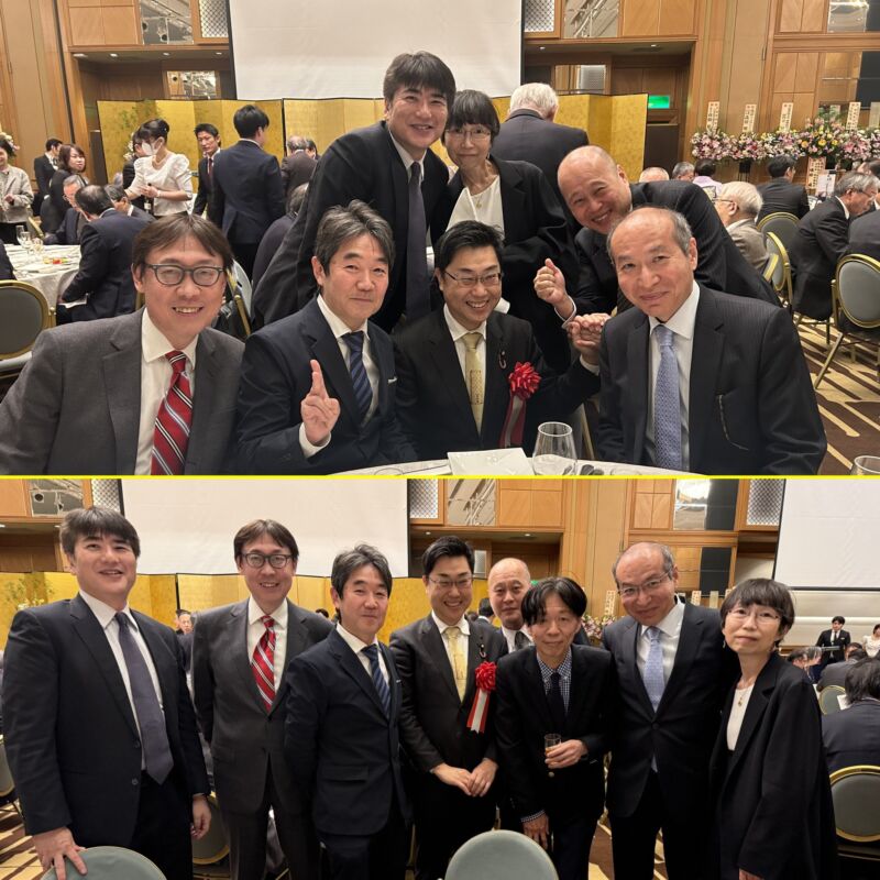 Image for the Tweet beginning: 母校・長崎大学の第一内科 川上 純教授退任祝賀会と、第二内科 迎 寛教授退任祝賀会にて、同級生（±1学年先輩後輩）と嬉しい時間。
学生や研修医のときのままがとても嬉しく、みんな活躍してるな～皆のお話しにとても刺激を受けました。
元気に頑張ります。有難うございました。