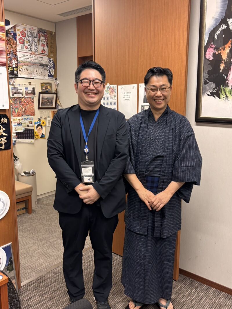 Image for the Tweet beginning: 陸ちゃんを、福岡の誇り「久留米絣」でお出迎え。ってことは⁉ 